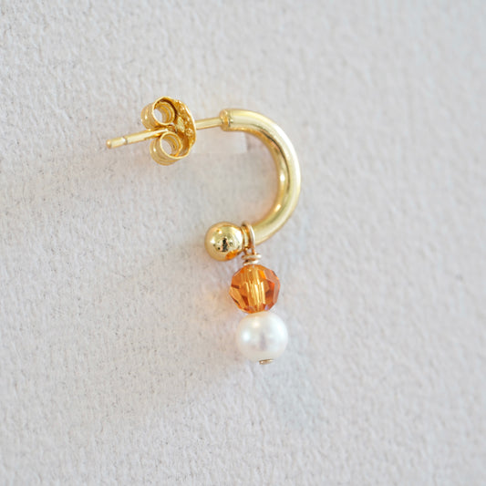 Coral Preciosa Pearl Mini Earrings
