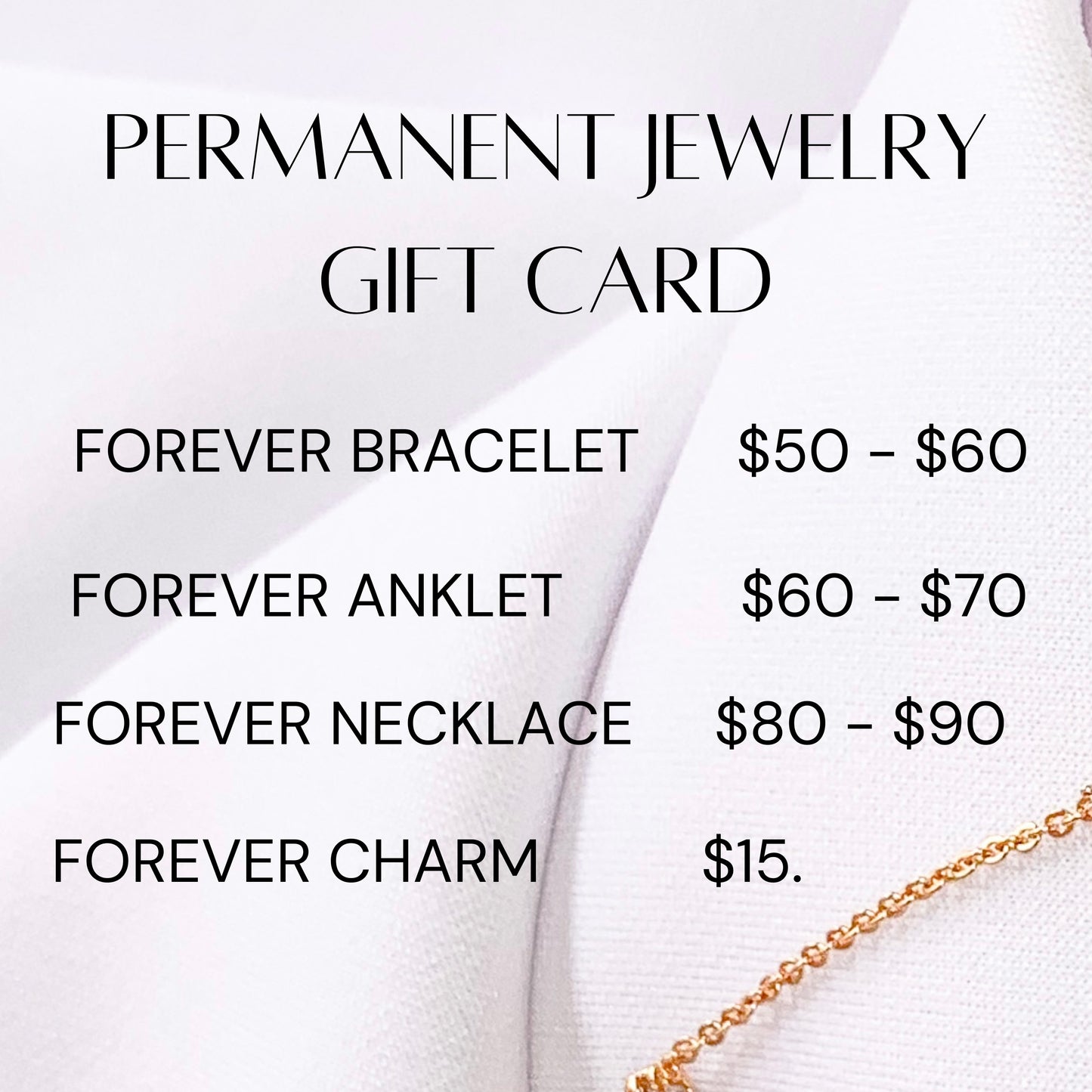 Permanent Jewelry Gift Card