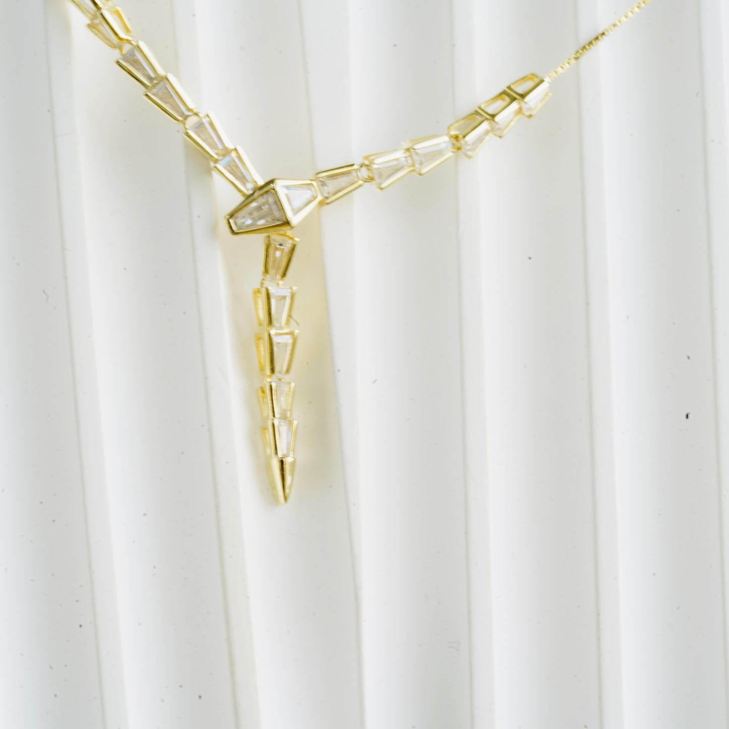 Rhinestone Snake Necklace