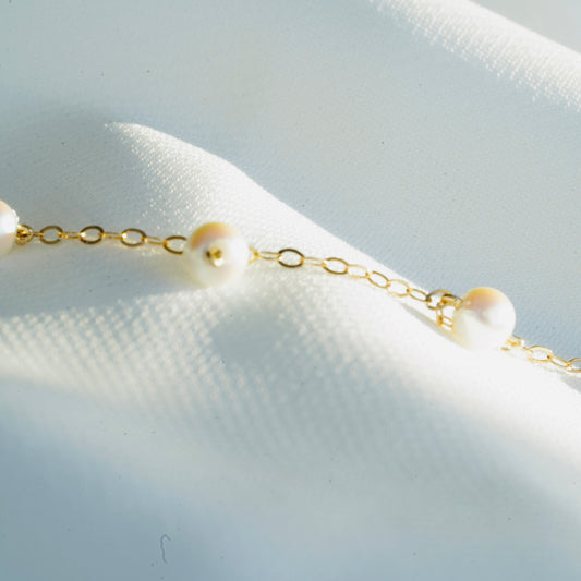 Gold-Filled Pearls Necklace