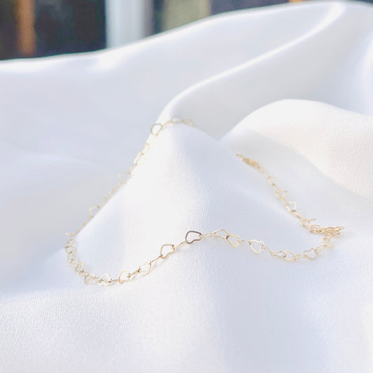 Hearts Gold-Filled Bracelet/ Anklet