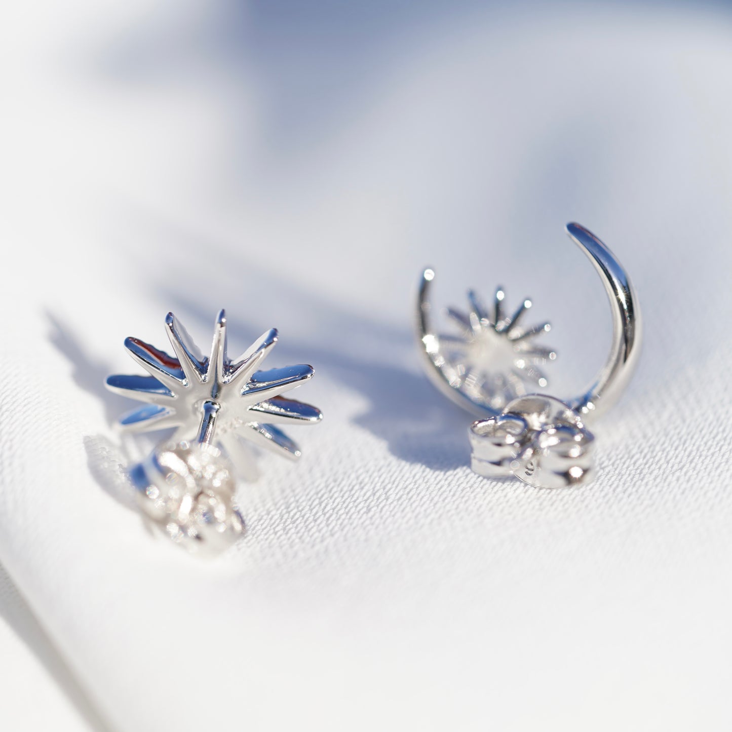 Moon Star Stud Earrings