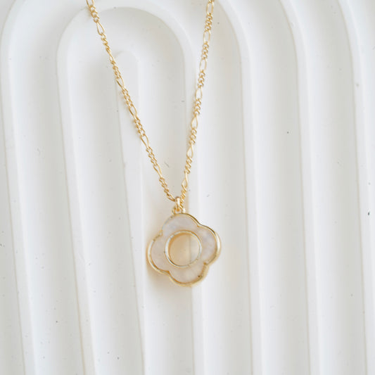 White Clover Gold-Filled Necklace