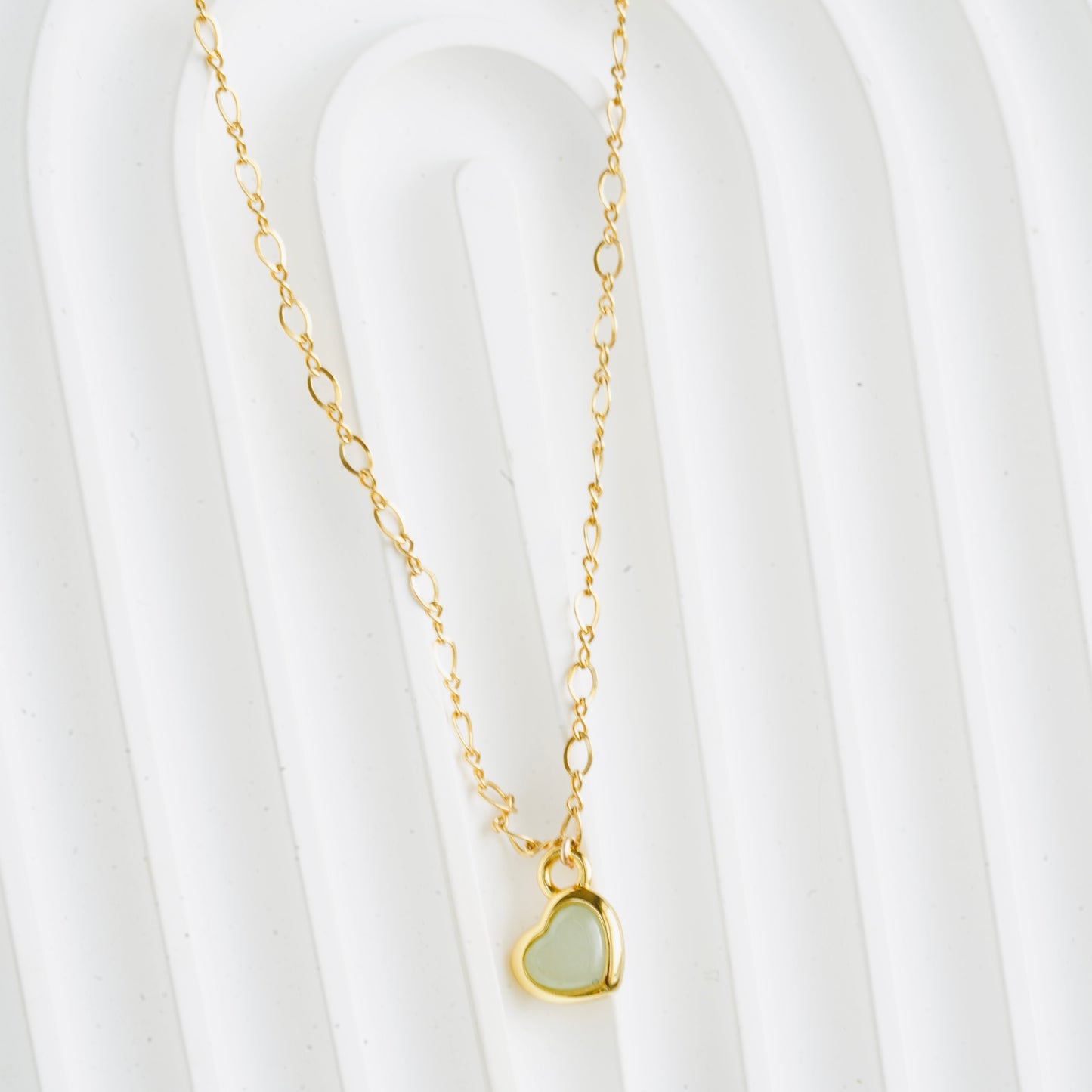 Green Heart Gold-Filled Necklace